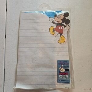 Vtg‎ Mickey Mouse Die-cut Tablet Notepad New In Pack